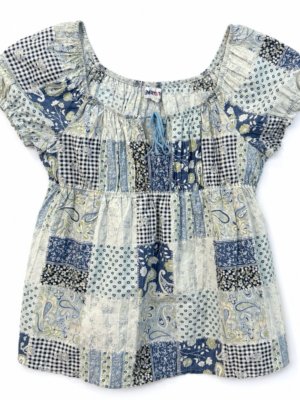 Limited Too Y2K Babydoll Patchwork Top